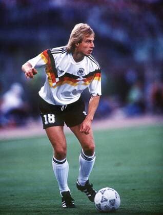 Jürgen Klinsmann (Ger). Argentina v West Germany. World Cup Final 1990. Rome. 8 7 90. 