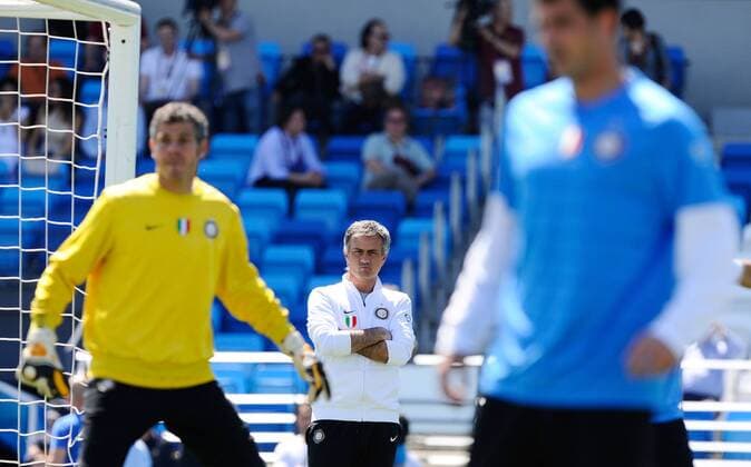 21-05-2010 Madrid - FC Inter Milan - Uefa Champions League Final - Coach Jose Mourinho (C) - 