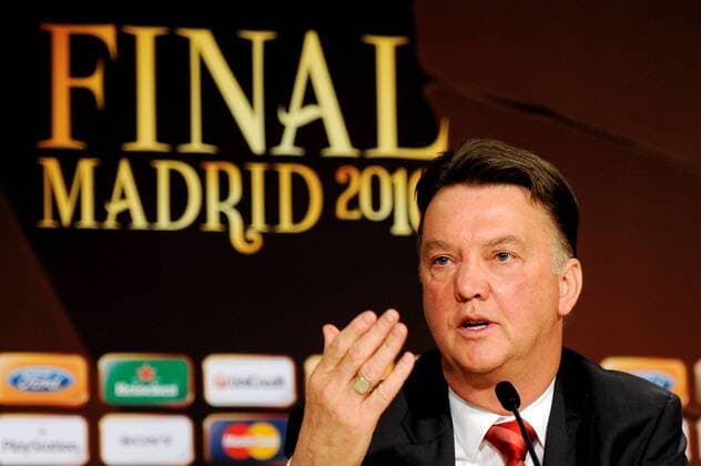 Fussball Madrid 21.05.2010 Champions League Finale Pressekonferenz FC Bayern München: Trainer Louis van Gaal
