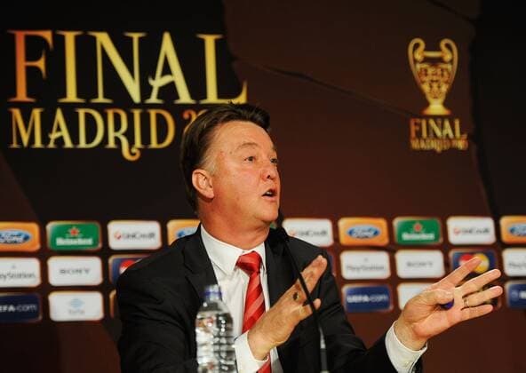 Fussball Madrid 21.05.2010 Champions League Finale Pressekonferenz FC Bayern München: Trainer Louis van Gaal