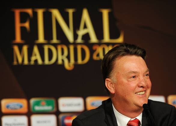 Fussball Madrid 21.05.2010 Champions League Finale Pressekonferenz FC Bayern München: Trainer Louis van Gaal