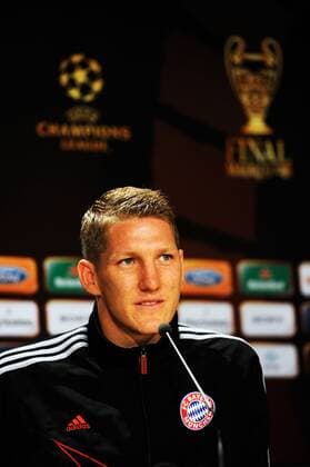 Fussball Madrid 21.05.2010 Champions League Finale Pressekonferenz FC Bayern München: Bastian Schweinsteiger