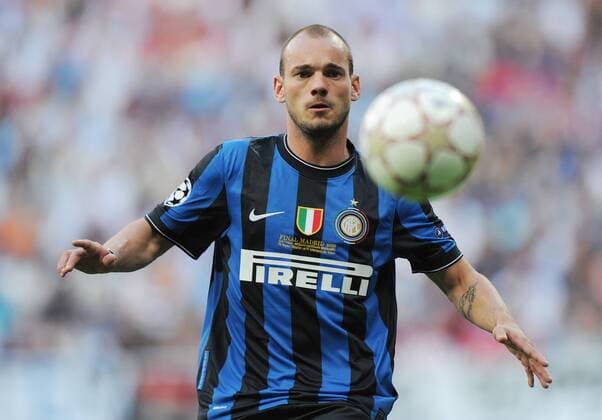 FUSSBALL CHAMPIONS LEAGUE FINALE SAISON 2009 2010 FC Bayern Muenchen - Inter Mailand 22.05.2010 Wesley Sneijder (Inter) 