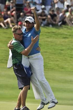 Jason Day (USA) after winning the HP Byron Nelson in Dallas, Texas. May 23, 2010 xCooperxNeillx  ActionPlus11045321 o0 Jubel Freude Sieg