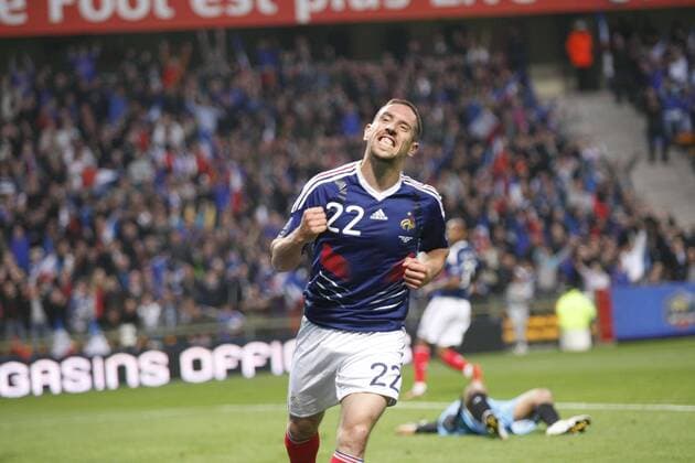 Frankreich (blau) - Costa Rica (rot), Torjubel Franck RIBERY NxLeGouicxFep  o0 Jubel Freude