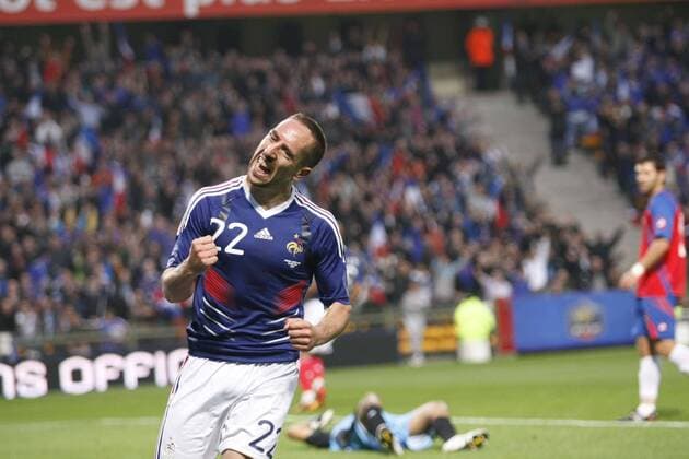 Frankreich (blau) - Costa Rica (rot), Torjubel Franck RIBERY NxLeGouicxFep  o0 Jubel Freude