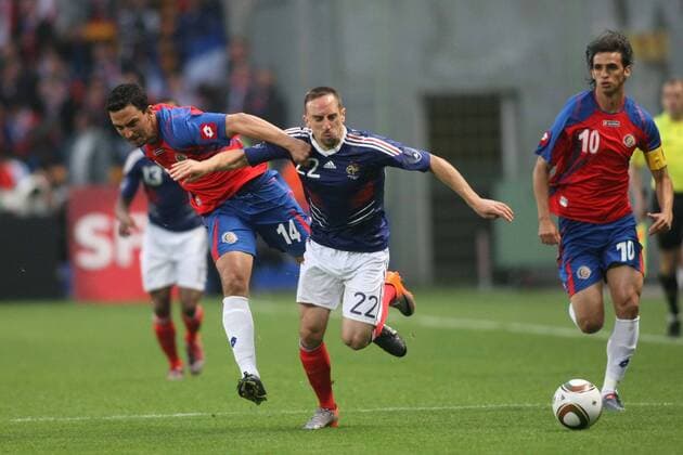 Frankreich (blau) - Costa Rica (rot), Franck RIBERY (Mitte), Randall Azofeifa (L) - NxLeGouicxFep 