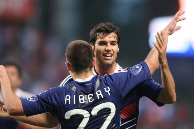 Frankreich (blau) - Costa Rica (rot), Torjubel Yohan Gourcuff (re.), Franck RIBERY NxLeGouicxFep  o0 Jubel Freude