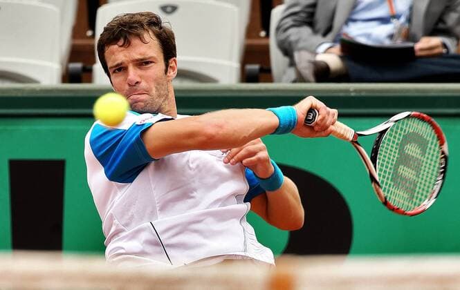 TENNIS - ATP, French Open 2010 PARIS,FRANKREICH,29.MAI.10 - TENNIS - ATP World Tour, Grand Slam, Roland Garros French Open 2010. Bild zeigt Teimuraz Gabashvili (RUS). 