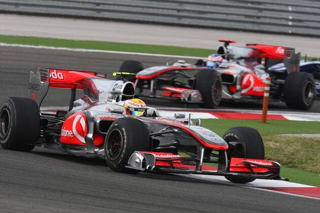 Lewis Hamilton, vor Jenson Button, McLaren Mercedes, Formel 1, GP Türkei in Istanbul, 30.05.10