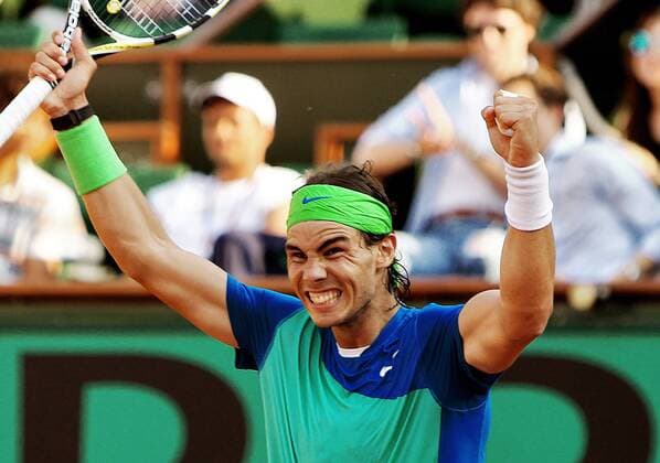 TENNIS - ATP World Tour, Grand Slam, Roland Garros French Open 2010. Bild zeigt den Jubel von Rafael Nadal (ESP).  o0 Jubel, Freude