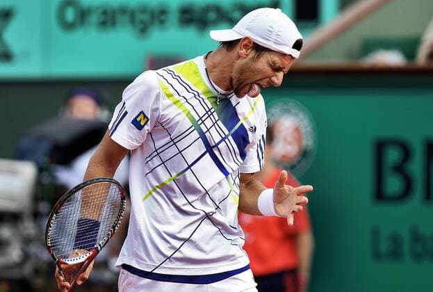 TENNIS - ATP World Tour, Grand Slam, Roland Garros French Open 2010. Bild zeigt Jürgen Melzer (AUT).  o0 Enttäuschung