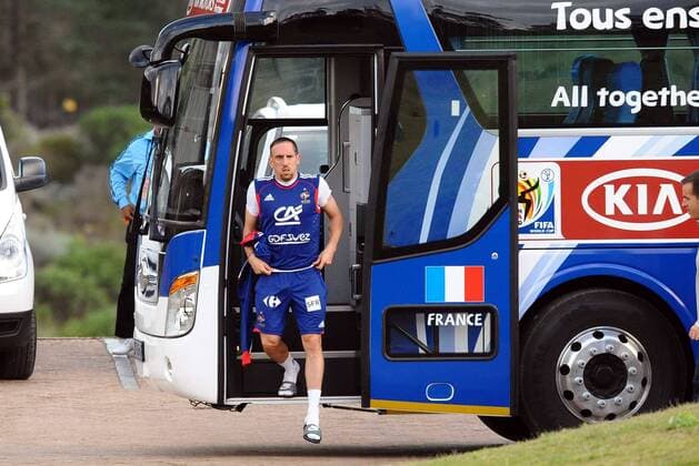 Ankunft zum Training von Frankreich in Knysna - 08 06 2010 - Franck RIBERY - -AnthonyBibardFEP-