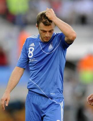 Avraam PAPADOPOULOS (GRE) enttäuscht, Fifa World Cup 2010 - Südkorea (Korea) - Griechenland (GRE), Gruppe B, in Port Elizabeth