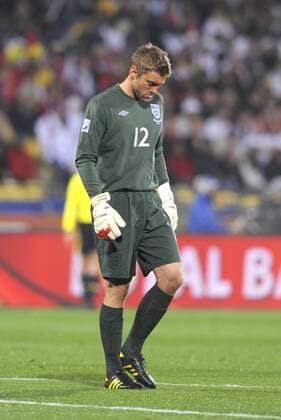 Robert Green of England looks dejected after giving away the lead FIFA World Cup 2010 Group C England v USA 12th June, 2010 EDITORIAL USE ONLY. No use with unauthorised audio, video, data, fixture lists, club league logos or live services. Online in-match use limited to 120 images, no video emulation. No use in betting, games or single club league player publications.