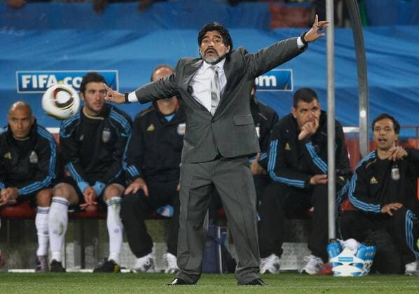 Argentinien - Nigeria, Trainer Diego Armando MARADONA (Argentinien)  o0 Nationaltrainer