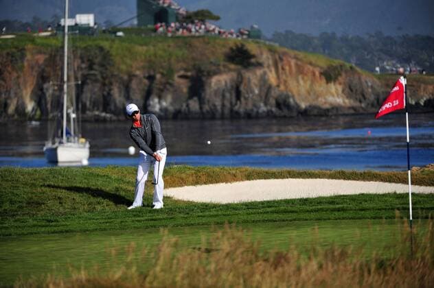 PEBBLE BEACH, CA - JUNE 17: Paul Casey of England on the 17th during the first round of the 110th U.S. Open at Pebble Beach Golf Links in Pebble Beach, California - ZUMAcg3