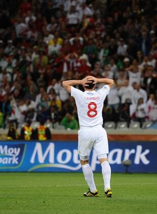 Football - 2010 FIFA World Cup - England vs. Algeria England s Frank Lampard rues a miss at Green Point Stadium, Cape Town  Cape Town