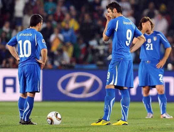 from left: Antonio Di Natale, Vincenzo Iaquinta e Andrea Pirlo (Italy) : giorgioxperottino