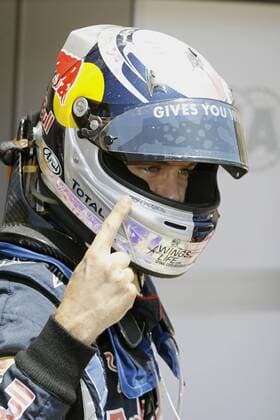 Sebastian Vettel (Red Bull Racing) holt sich die Pole Position GP Europa - Valencia 2010 Formel 1 Grand Prix Europa - Valencia 2010 o0 Qualifying Jubel Freude
