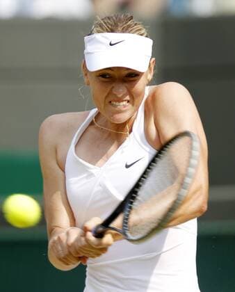 Russia s Maria Sharapova plays on the sixth day of the Wimbledon -  LON2010062616