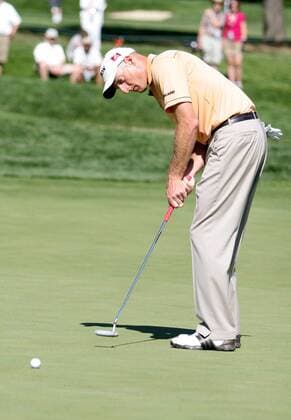 Jim Furyk (USA) putts during the first round of the AT&T National at Aronimink Golf Club in Newtown Square, Pennsylvania. Icon20810070133 EDITORIAL USE ONLY