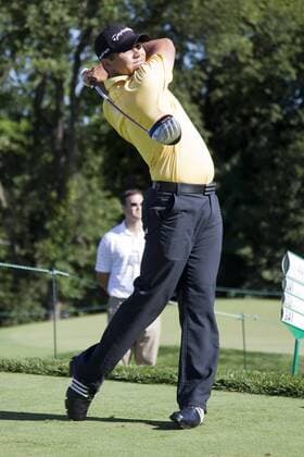 Jason Day (USA) teeing off of the third hole during the first round of the AT&T National at Aronimink Golf Club in Newtown Square, Pennsylvania. Icon1007010041 EDITORIAL USE ONLY