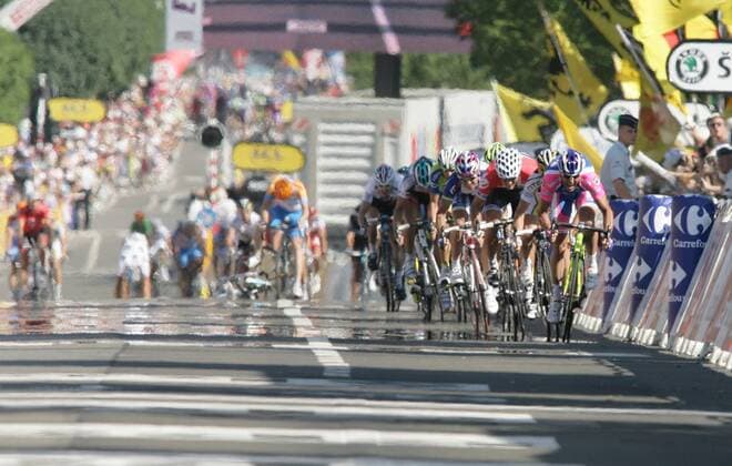 Tour de France 2010 - 1. Etappe - Rotterdam - Brüssel - Zielsprint mit Alessandro PETACCHI (ITA Lampre, re.)