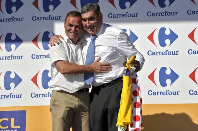 Bernard Hinault (FRA, L), Eddy Merckx (BEL), Rotterdam - Brüssel XPHOTOXNEWSX 