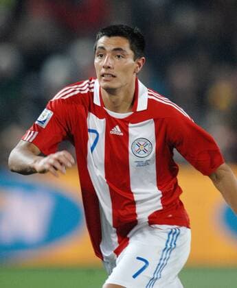Spain vs Paraguay: Oscar Cardozo (Paraguay). : 