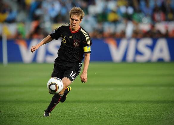Football - 2010 FIFA World Cup - QuarterFinal - Argentina vs. Germany - Philipp Lahm of Germany in action at Green Point Stadium, Cape Town 