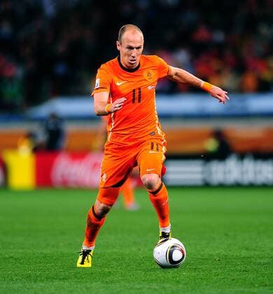 Uruguay (blau) - Niederlande (orange), Arjen ROBBEN (Holland)