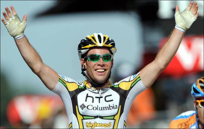 Tour de France 2010 - 6. Etappe - 09.07.2010 - Montargis Geugnon - Etappensieger Mark Cavendish (GBR) Columbia - xPhotoNewsx  o0 Etappensieg, Etappensieger Jubel, Freude