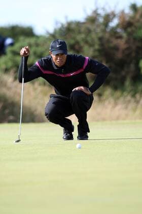Tiger Woods of USA during the third day of the Open Golf Championships at St Andrews, Scotland. 