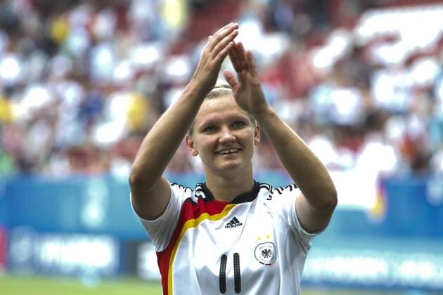 Alexandra POPP (GER) --- FIFA U-20 Frauen Weltmeisterschaft 2010, Deutschland (weiß) - Frankreich (blau) o0 Jubel Freude