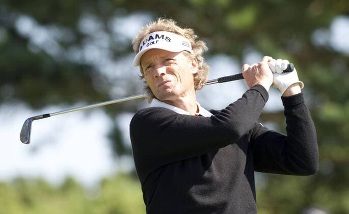23 07 2010 Bernard Langer (GER) in action in the second round of the Mastercard British Senior Open Golf Championship on the Championship Course at Carnoustie, Angus, Scotland xKevinxBatchelorx  ActionPlus11073613 Content restricted for UK based newspaper