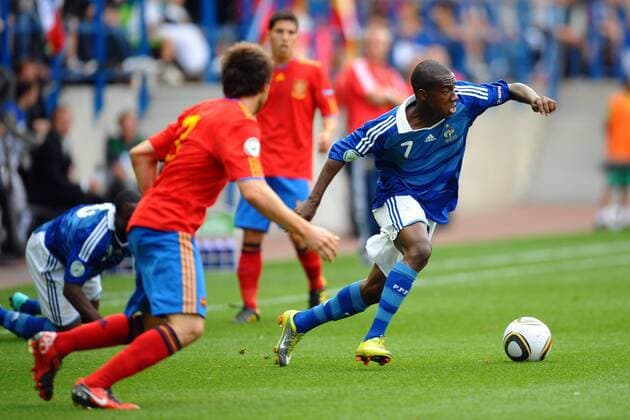 FRA (blau) vs ESP (rot) - Finale UEFA U19 EM - Gael KAKUTA - AnthonyxBibardxFEP - 