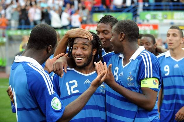 FRA (blau) vs ESP (rot) - Finale UEFA U19 EM - Alexandre LACAZETTE (2L) - Gueida FOFANA (8) - AnthonyxBibardxFEP - 