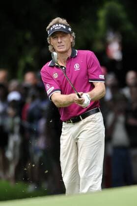August 1, 2010.Bernhard Langer GER hits onto the 8th green during the final round of the 31st U.S. Senior Open at Sahalee Country Club in Sammamish, Washington. .. - ZUMAch4