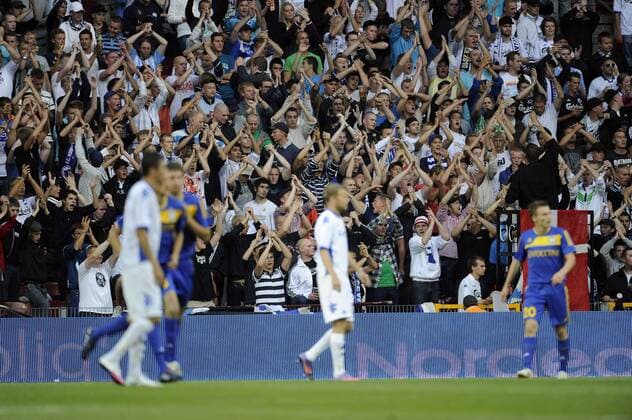 Champions League Qualifikation - FC Kopenhagen - Fans jubeln - 