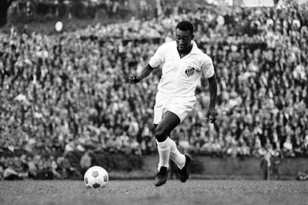 Pele (FC Santos) Fußball Herren Serie A 1968, 1. brasilianische Liga, FC Santos Einzelbild Aufnahmedatum geschätzt Dynamik,