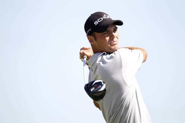 Martin Kaymer of Germany tees off on the 9th hole during the final round of the 92nd PGA Championship at Whistling Straits in Kohler, Wisconsin on August 15, 2010. Kaymer won a three-hole playoff by one stroke to win the tournament after finishing regulation play with a 11-under-par 277.  BKX2010081524