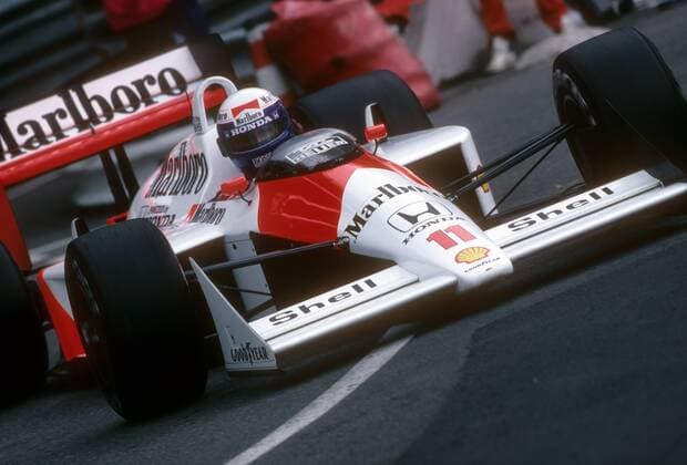 Alain Prost (Frankreich McLaren Honda)  o0 Aktion