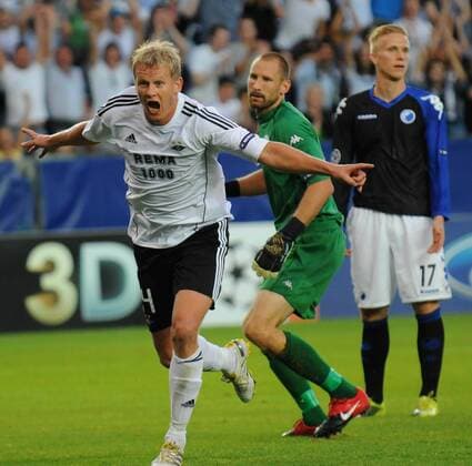 UEFA Champions League Play off Rosenborg - FC Kopenhagen Lerkendal Stadion, Trondheim 17 august 2010 1-0 durch Steffen Iversen (Rosenborg,L) 