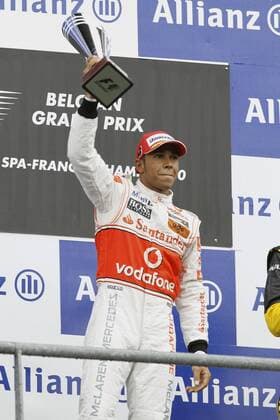 Lewis Hamilton (McLaren Mercedes) gewinnt den GP Belgien 2010 Formel 1 Grand Prix Belgien 2010