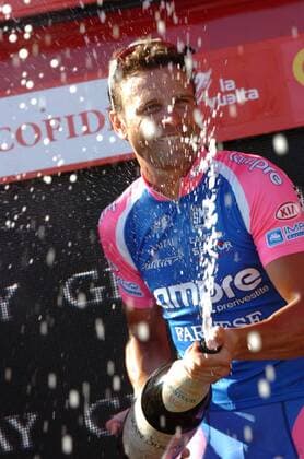 Vuelta a Espana 2010 - 7. Etappe: Murcia - Orihuela - Etappensieger Alessandro Petacchi (Lampre 2010) jubelt 