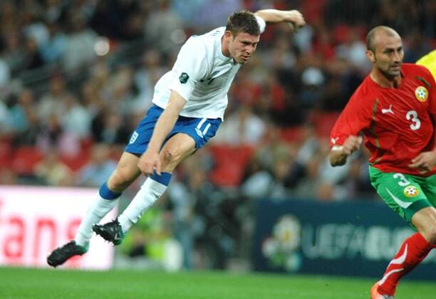 England vs. Bulgaria, James Milner (ENG, L) 