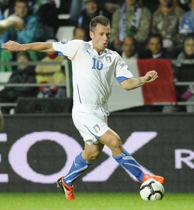Tallinn, EM Qualifikation - Estland (blau) - Italien (weiß) - Antonio Cassano 