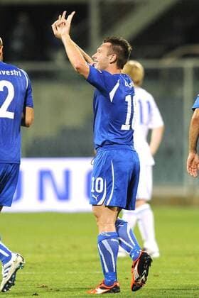 Florenz, Euro Quali, ITA, Jubel Antonio Cassano 