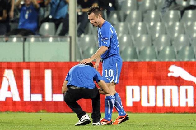 Florenz, Euro Quali, ITA, Flitzer und Antonio Cassano 